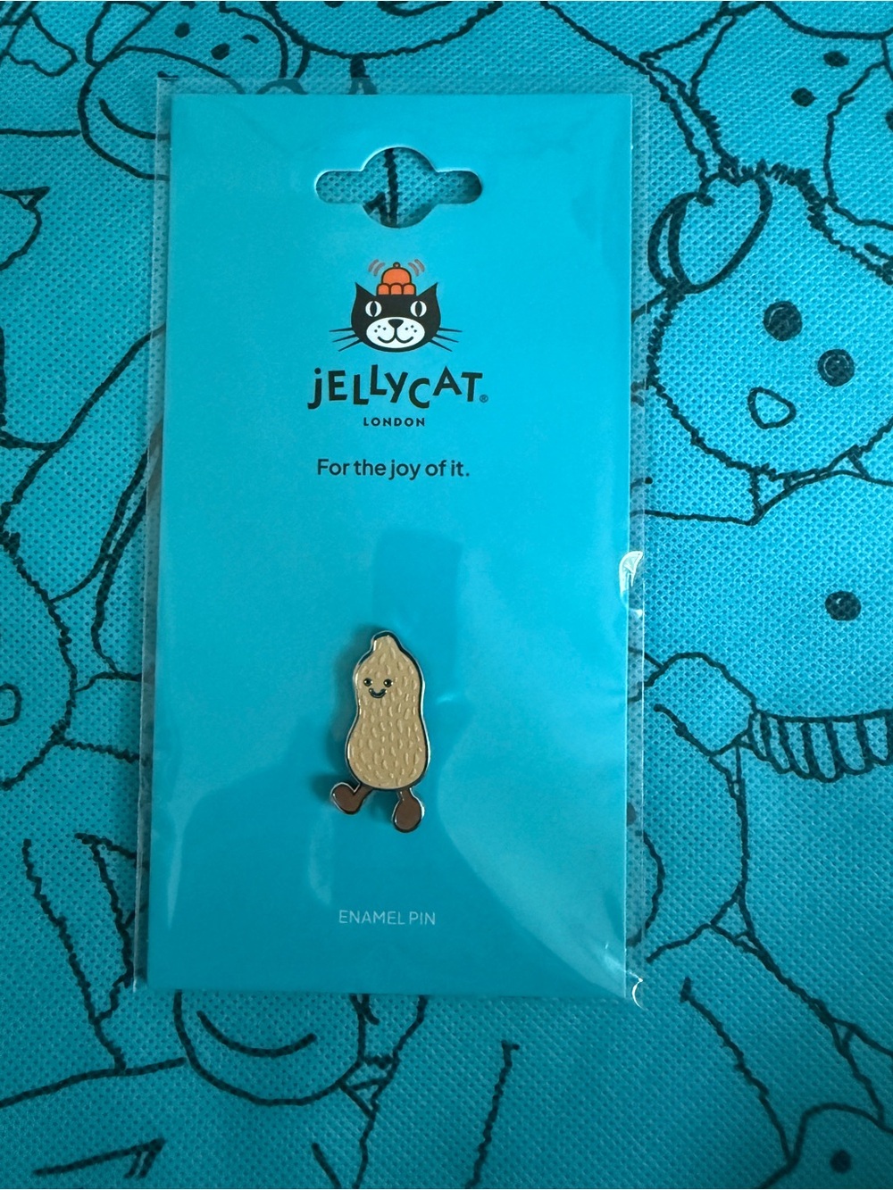 Jellycat Peanut Enamel Pin NWT